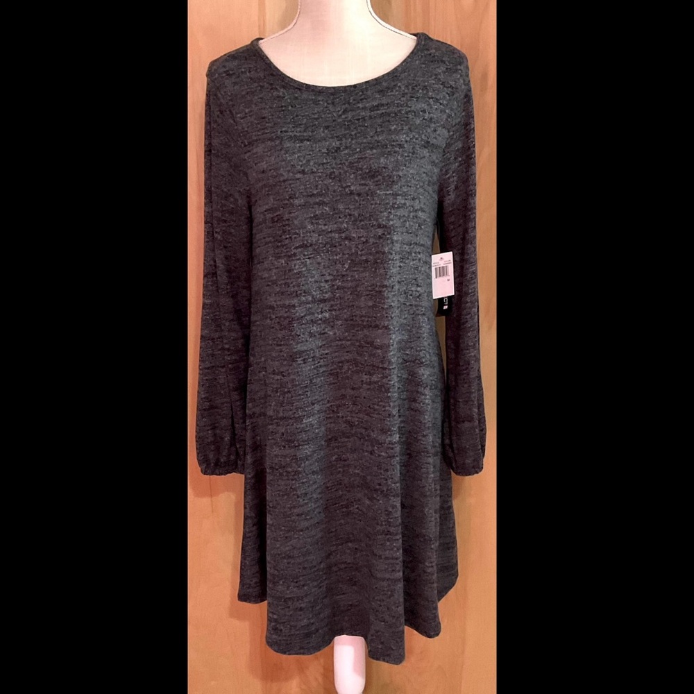 Architect Black/White Marl A-Line Pullover Dress NWT